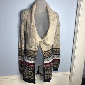 Maurices Cardigan Womens XS Chevron Striped Long Sleeve Duster Sweater